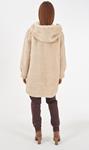 Abrigo de pelo con capucha | O059/KI00