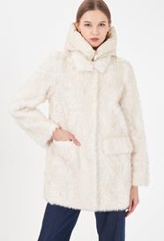 Abrigo de pelo con capucha acholchada extraible YES-ZEE | O060/KL00